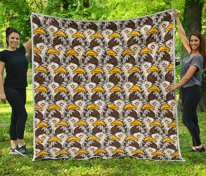 Eagles Head Pattern Premium Quilt-JTAMIGO.COM
