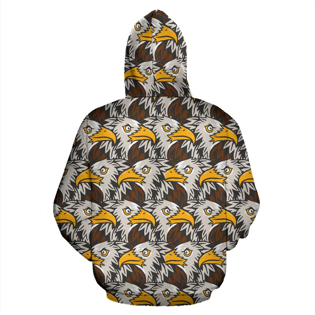 Eagles Head Pattern Pullover Hoodie