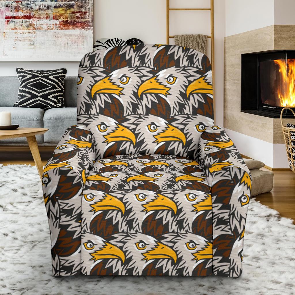 Eagles Head Pattern Single Sofa Slipcover -JTAMIGO.COM