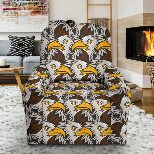 Eagles Head Pattern Single Sofa Slipcover -JTAMIGO.COM