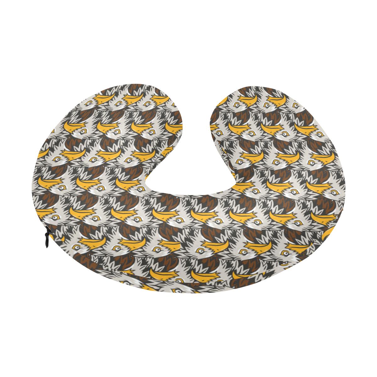 Eagles Head Pattern U-Shaped Travel Neck Pillow-JTAMIGO.COM