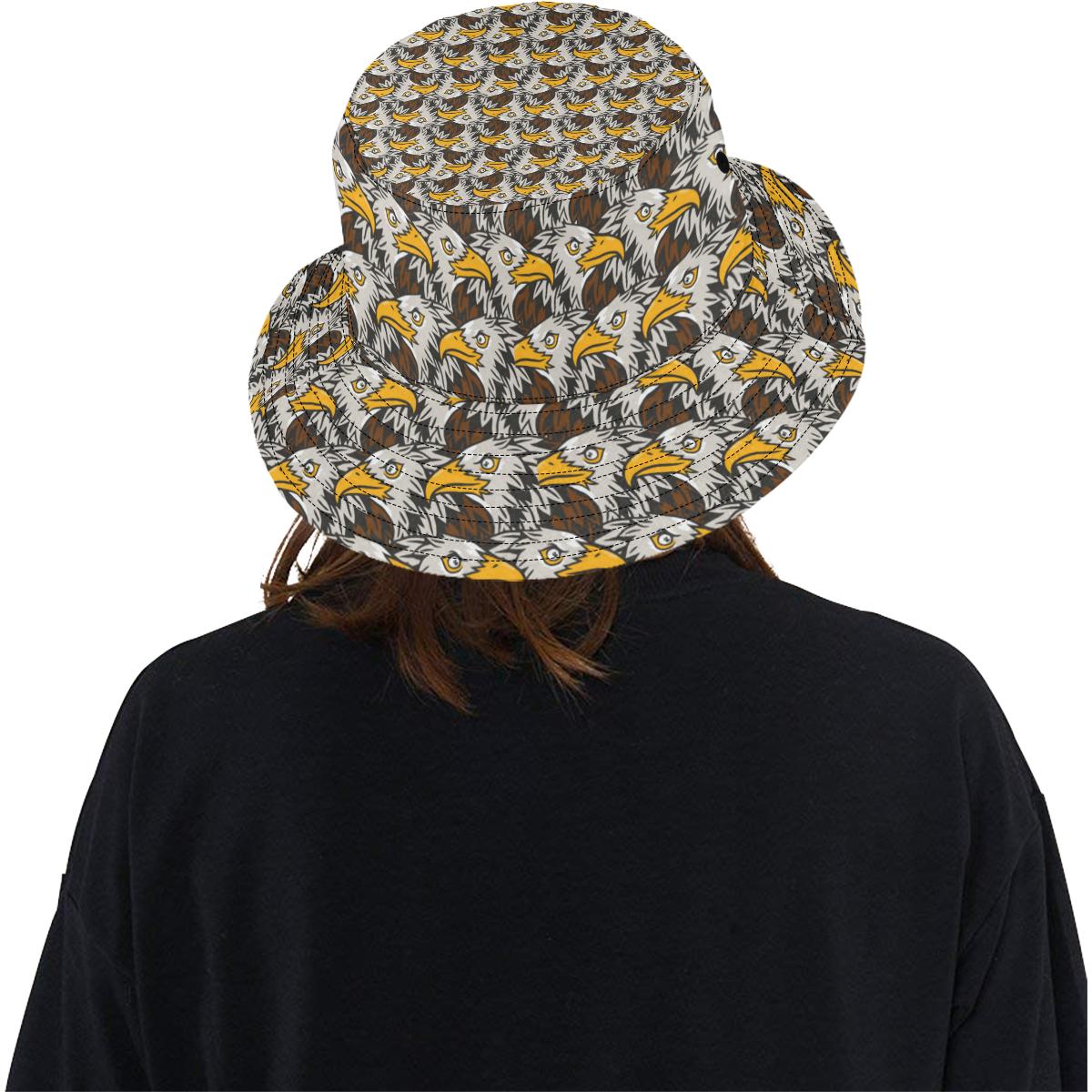 Eagles Head Pattern Unisex Bucket Hat