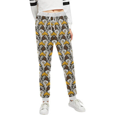 Eagles Head Pattern Unisex Casual Sweatpants (Model L11)-JTAMIGO.COM