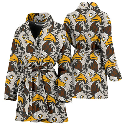 Eagles Head Pattern Women Bath Robe-JTAMIGO.COM
