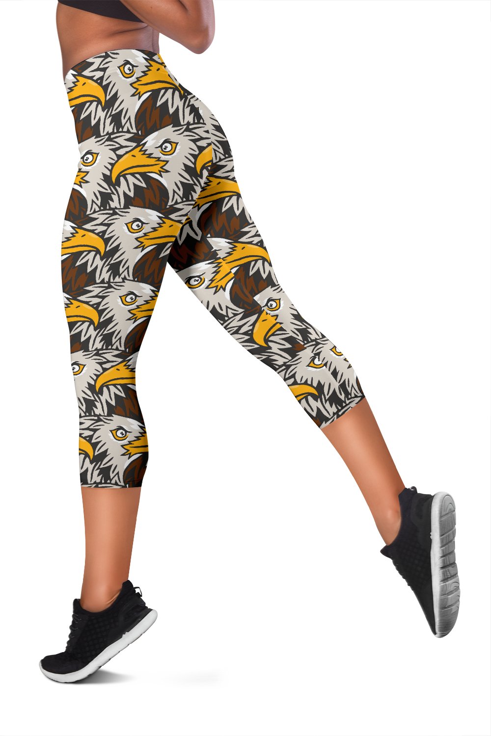 Eagles Head Pattern Women Capris