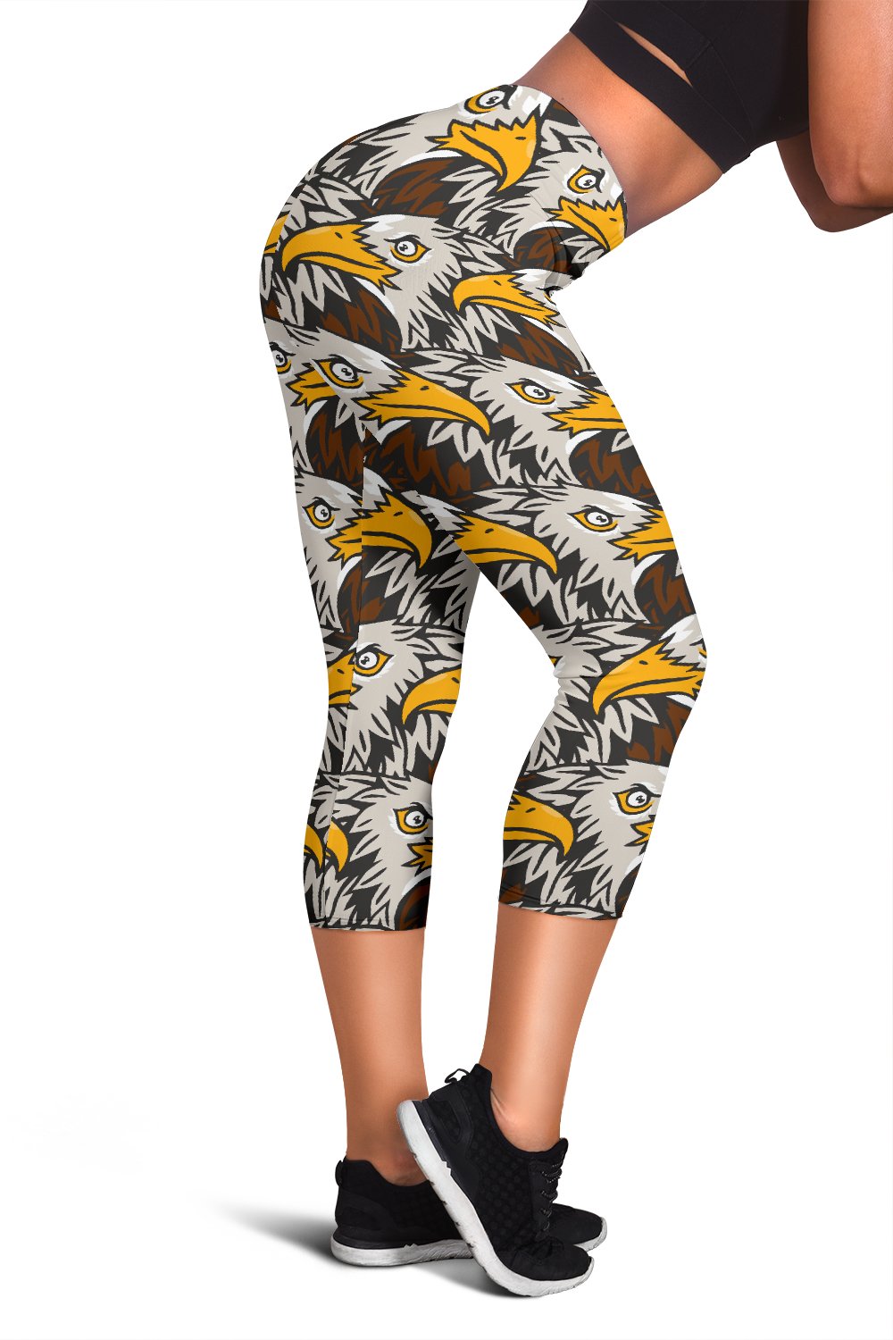 Eagles Head Pattern Women Capris
