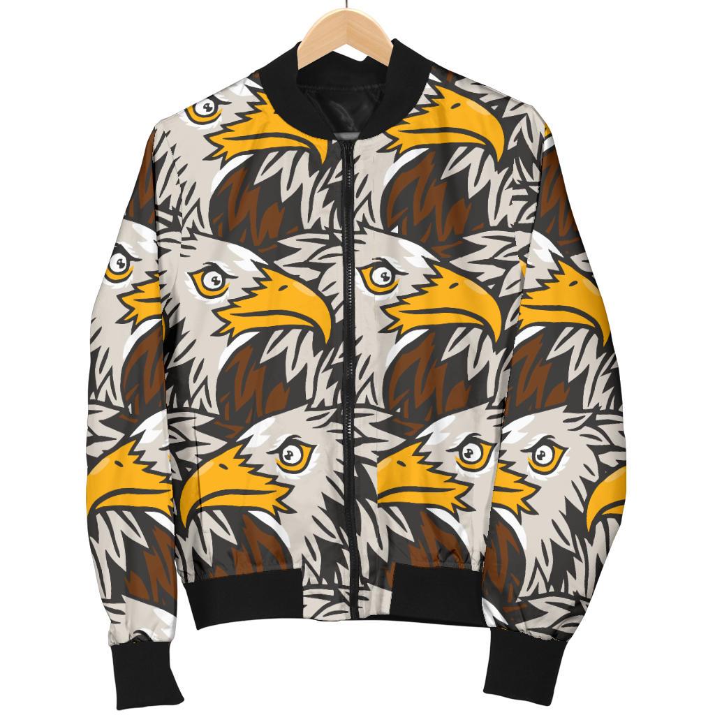 Eagles Head Pattern Women Casual Bomber Jacket