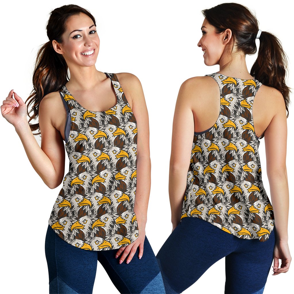 Eagles Head Pattern Women Racerback Tank Top