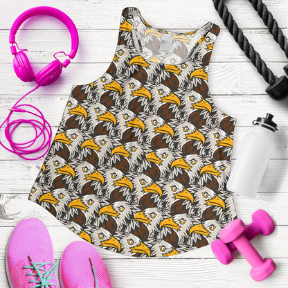 Eagles Head Pattern Women Racerback Tank Top