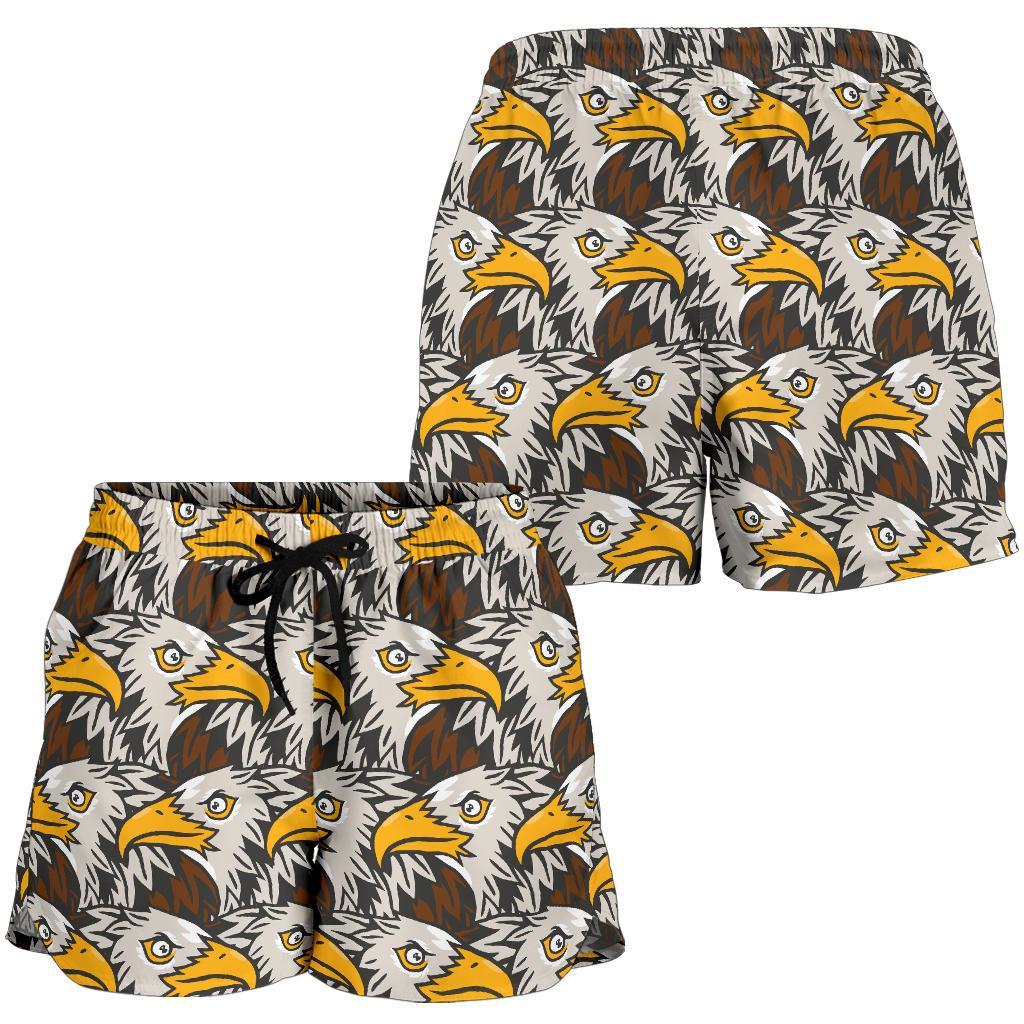 Eagles Head Pattern Women Shorts-JTAMIGO.COM