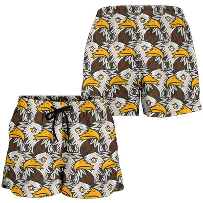 Eagles Head Pattern Women Shorts-JTAMIGO.COM