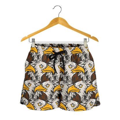 Eagles Head Pattern Women Shorts-JTAMIGO.COM