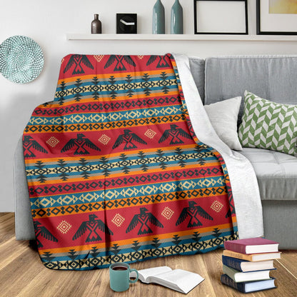 Eagles Native American Design Fleece Blanket