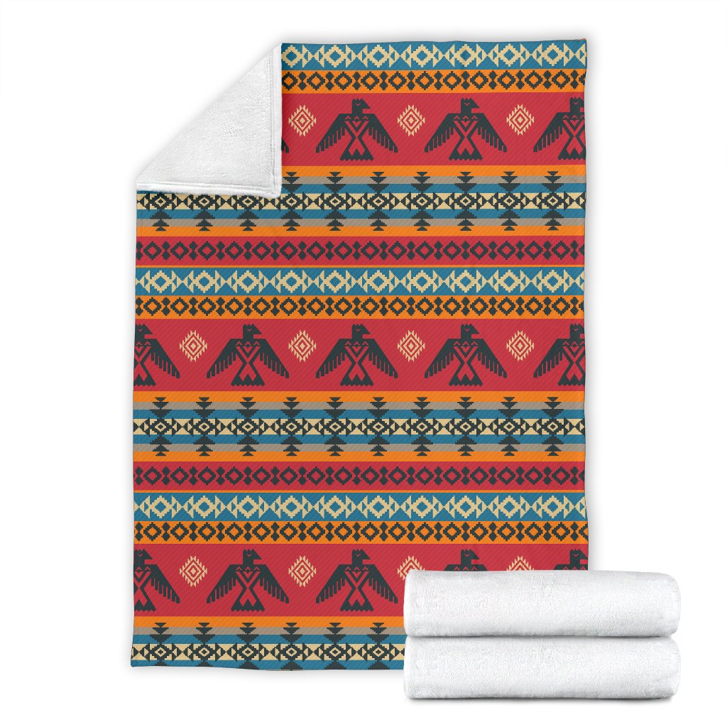 Eagles Native American Design Fleece Blanket