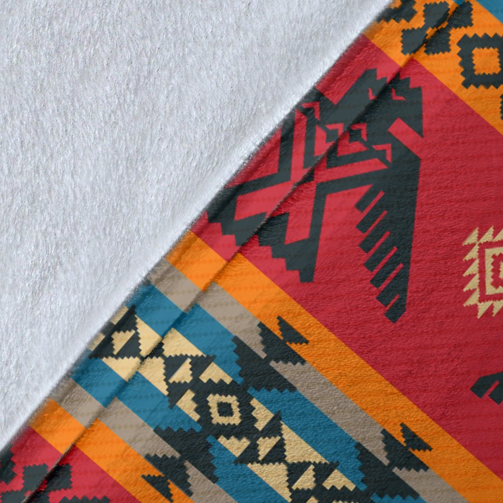 Eagles Native American Design Fleece Blanket