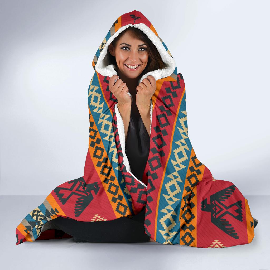 Eagles Native American Design Hooded Blanket-JTAMIGO.COM