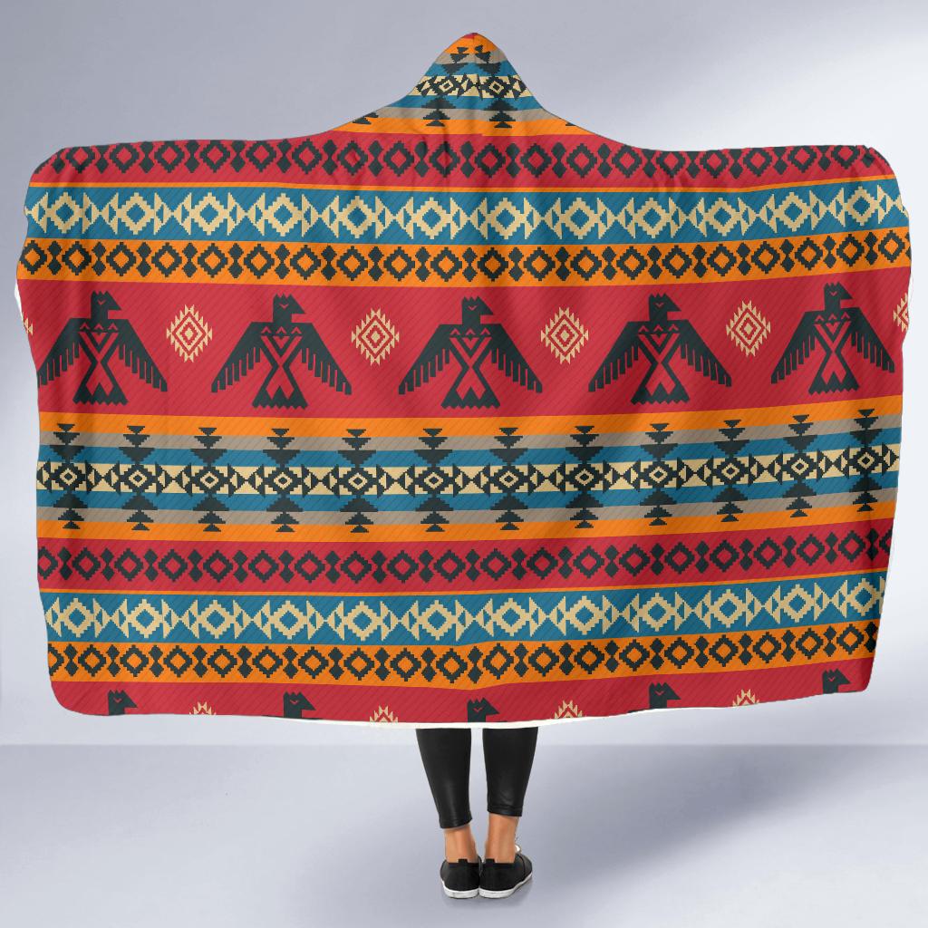 Eagles Native American Design Hooded Blanket-JTAMIGO.COM