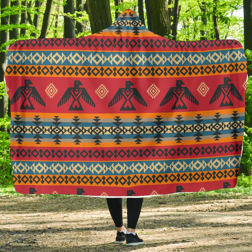 Eagles Native American Design Hooded Blanket-JTAMIGO.COM