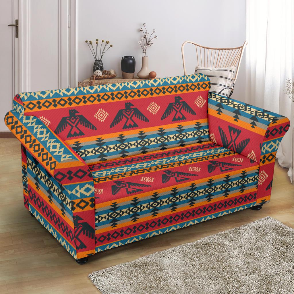 Eagles Native American Design Loveseat Slipcover-JTAMIGO.COM