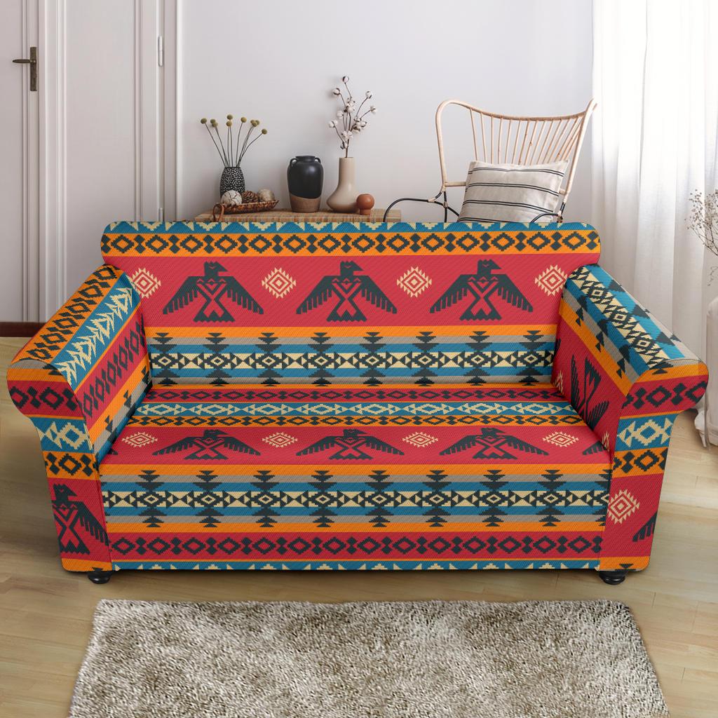Eagles Native American Design Loveseat Slipcover-JTAMIGO.COM