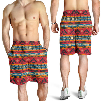 Eagles Native American Design Mens Shorts-JTAMIGO.COM