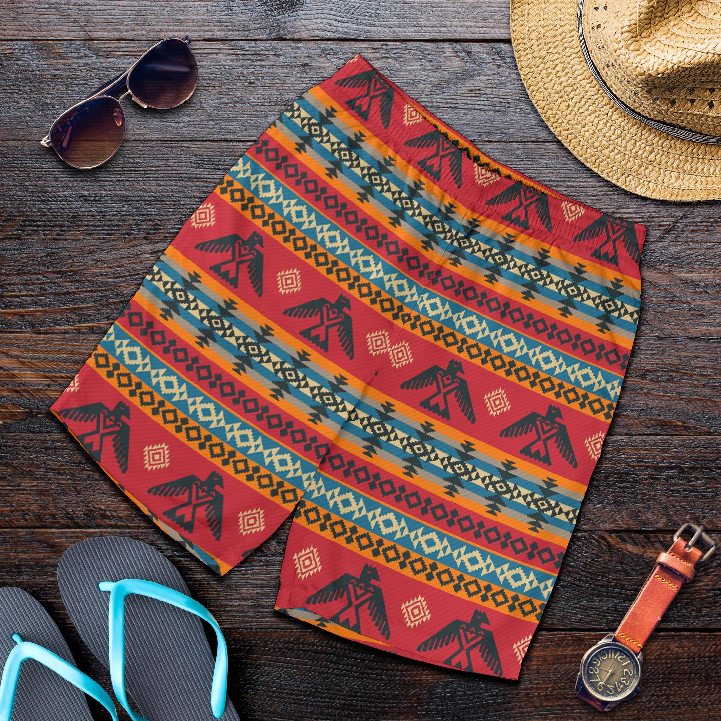 Eagles Native American Design Mens Shorts-JTAMIGO.COM