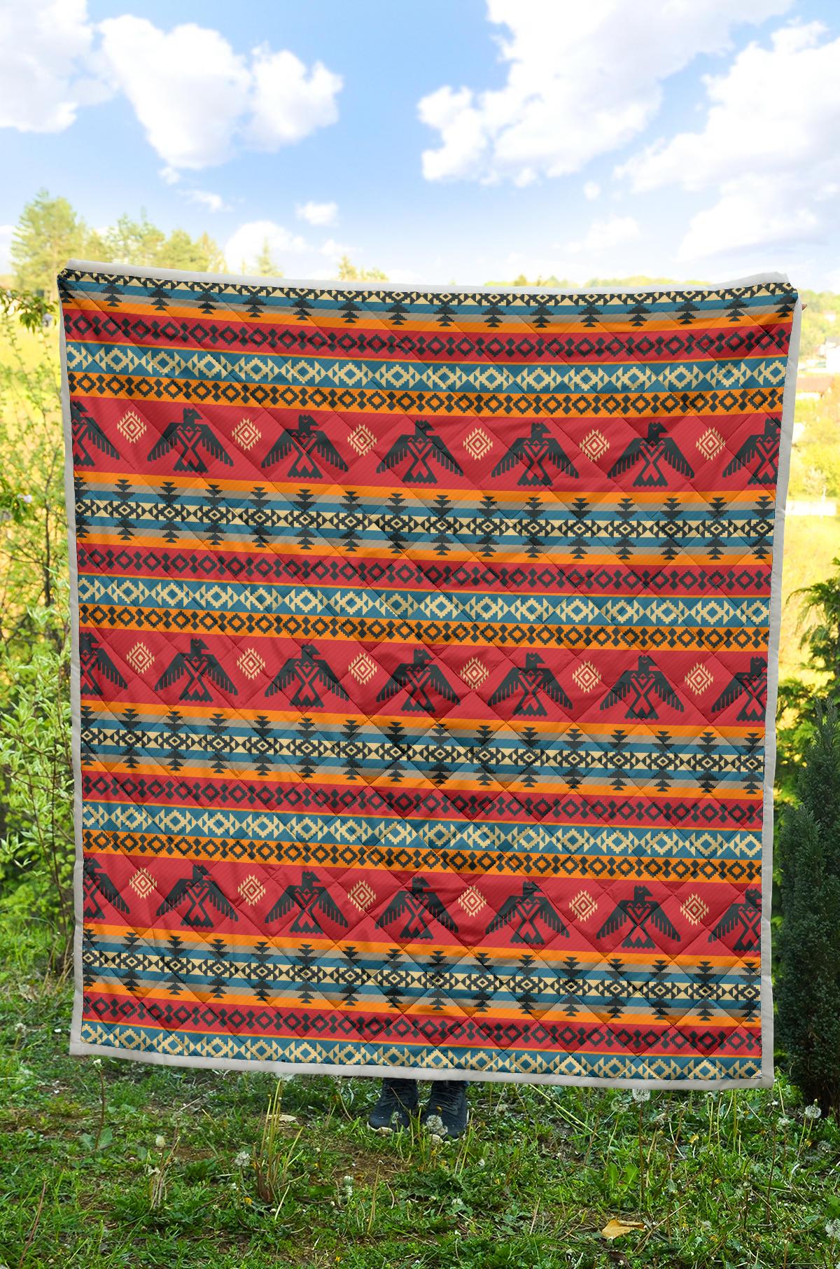 Eagles Native American Design Premium Quilt-JTAMIGO.COM
