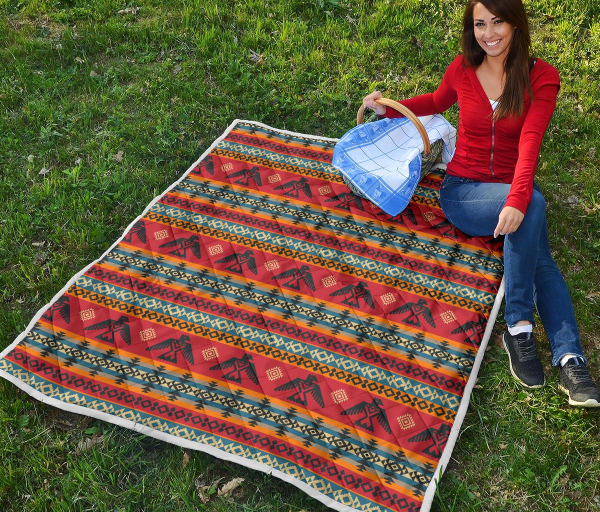 Eagles Native American Design Premium Quilt-JTAMIGO.COM