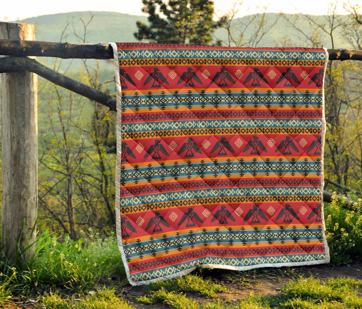 Eagles Native American Design Premium Quilt-JTAMIGO.COM