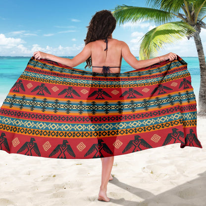 Eagles Native American Design Sarong Pareo Wrap
