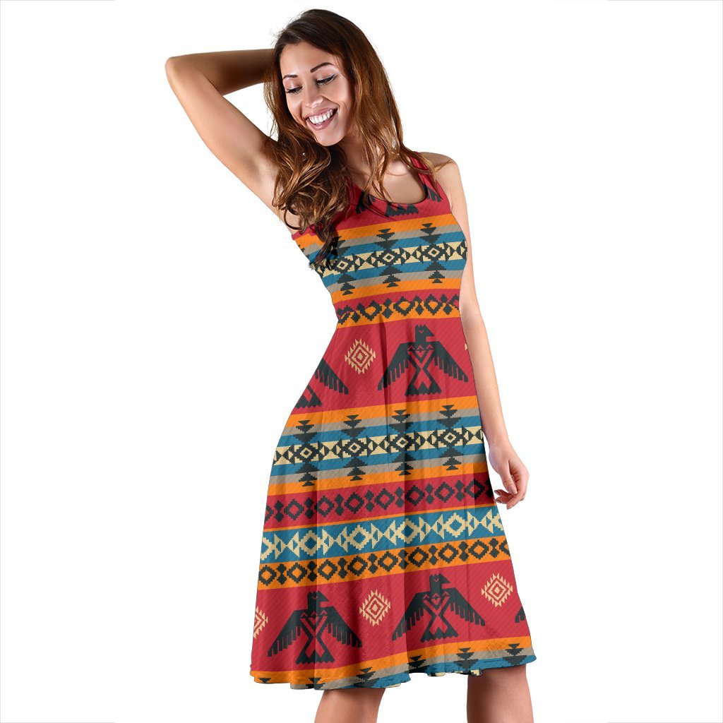 Eagles Native American Design Sleeveless Dress