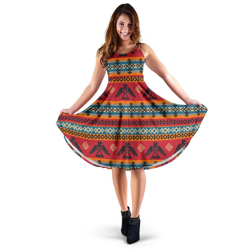 Eagles Native American Design Sleeveless Dress