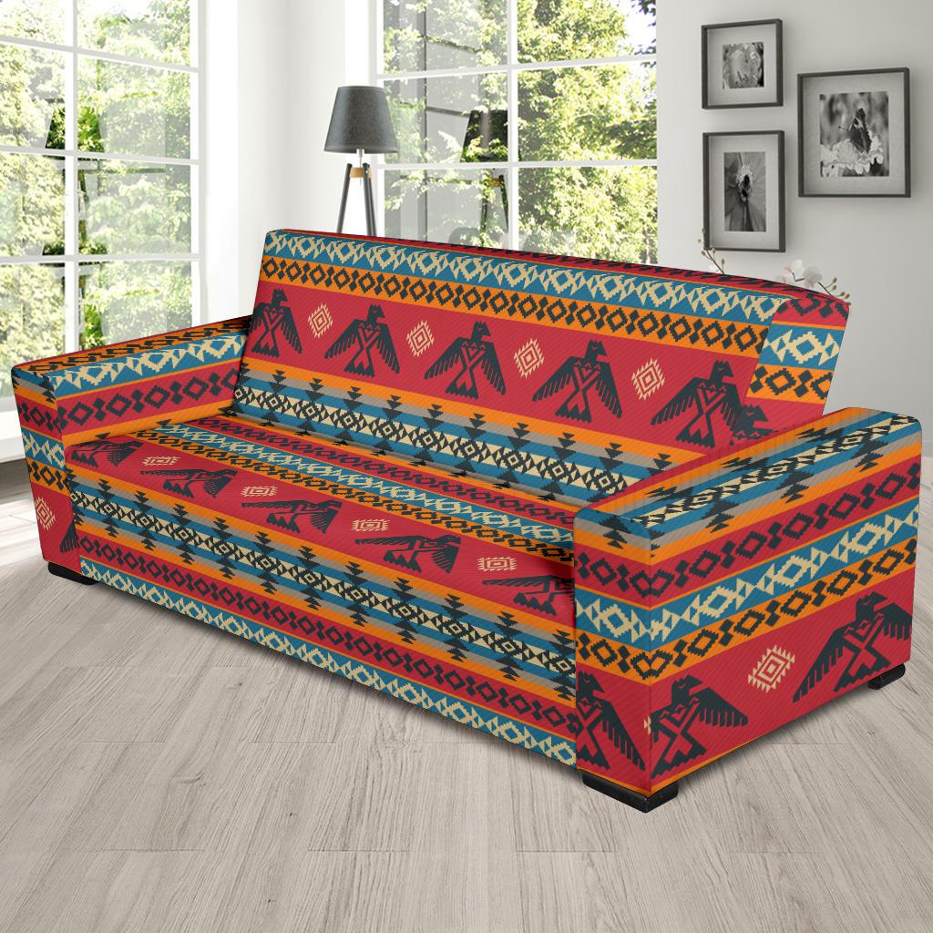 Eagles Native American Design Sofa Slipcover-JTAMIGO.COM