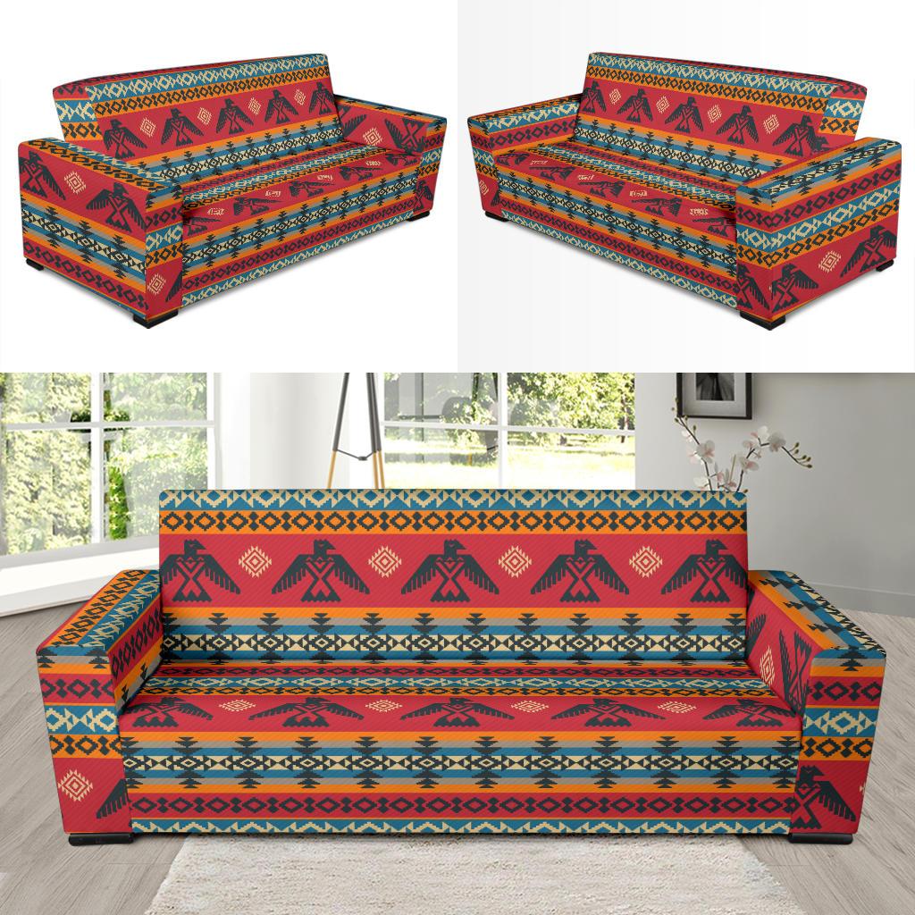 Eagles Native American Design Sofa Slipcover-JTAMIGO.COM
