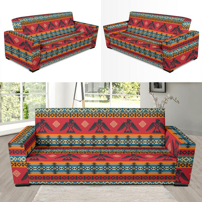Eagles Native American Design Sofa Slipcover-JTAMIGO.COM