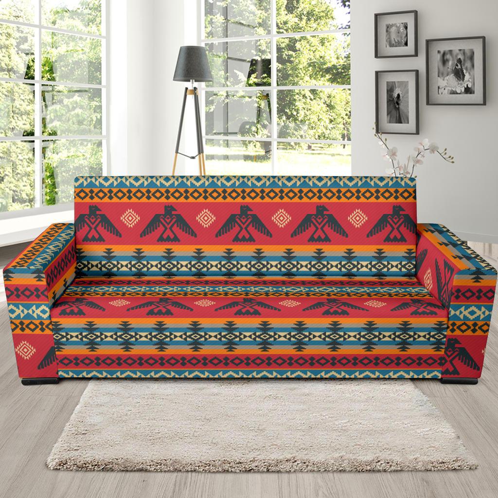 Eagles Native American Design Sofa Slipcover-JTAMIGO.COM