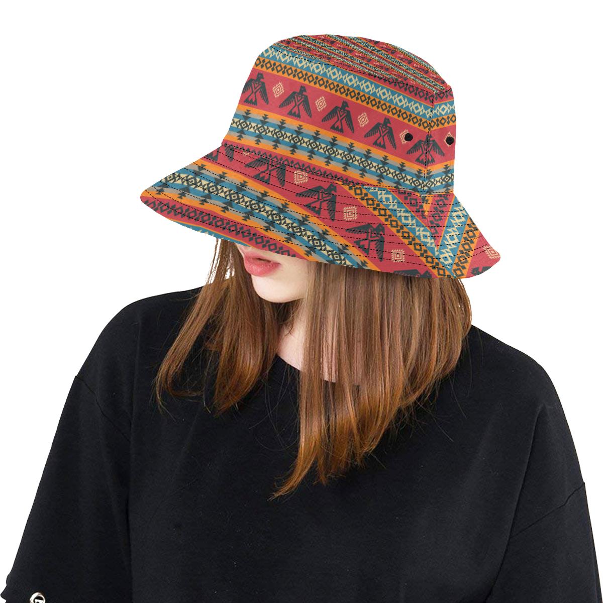 Eagles Native American Design Unisex Bucket Hat