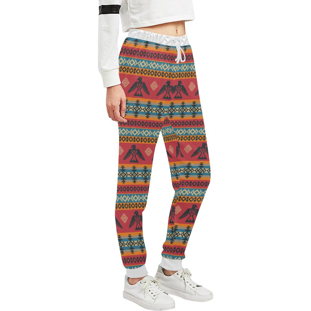 Eagles Native American Design Unisex Casual Sweatpants (Model L11)-JTAMIGO.COM