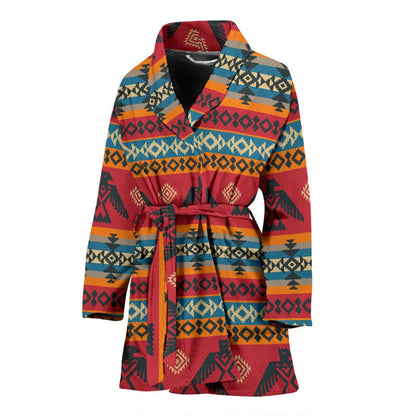 Eagles Native American Design Women Bath Robe-JTAMIGO.COM