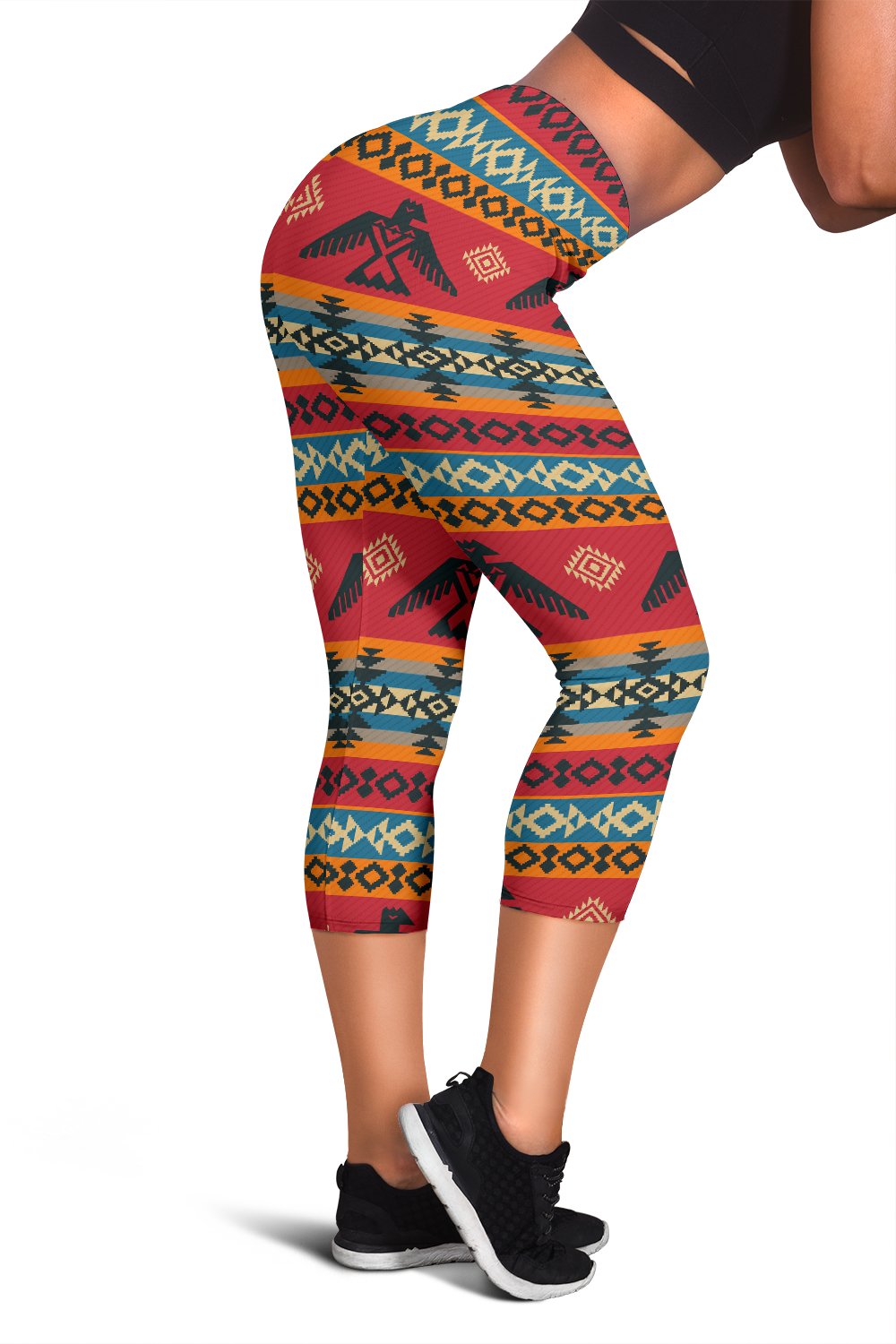 Eagles Native American Design Women Capris