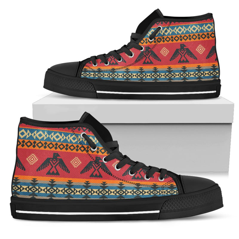 Eagles Native American Design Women High Top Shoes