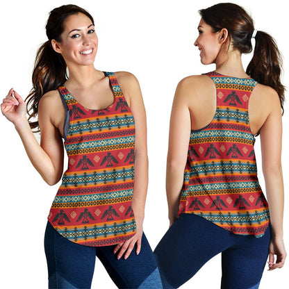 Eagles Native American Design Women Racerback Tank Top