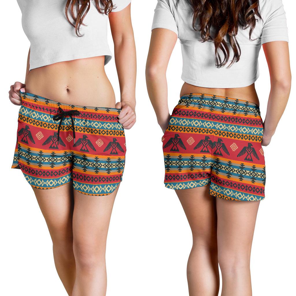 Eagles Native American Design Women Shorts-JTAMIGO.COM