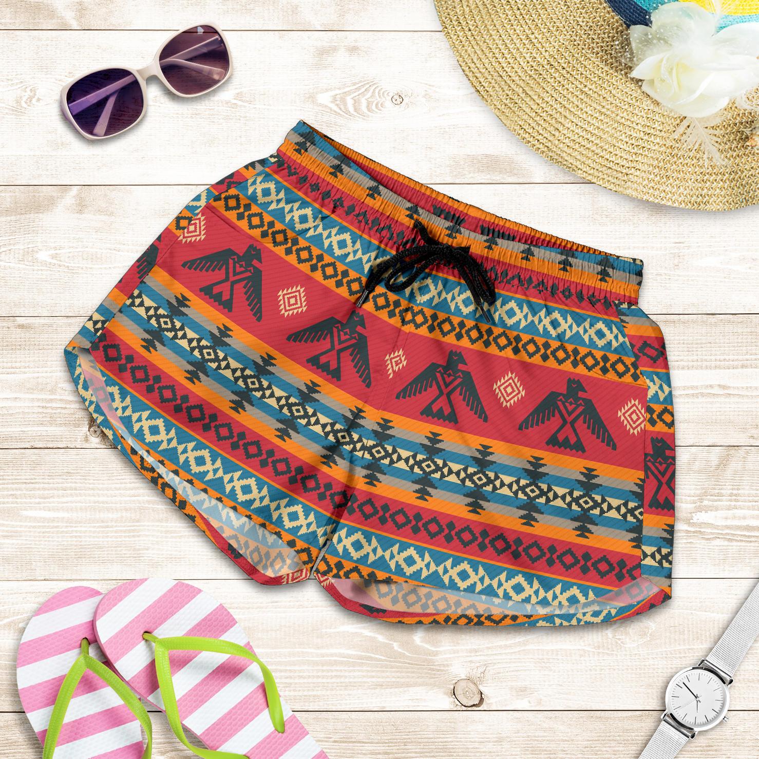 Eagles Native American Design Women Shorts-JTAMIGO.COM