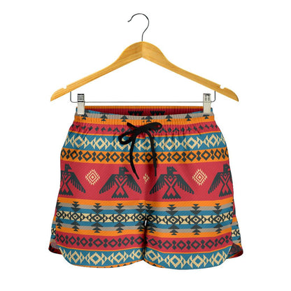Eagles Native American Design Women Shorts-JTAMIGO.COM