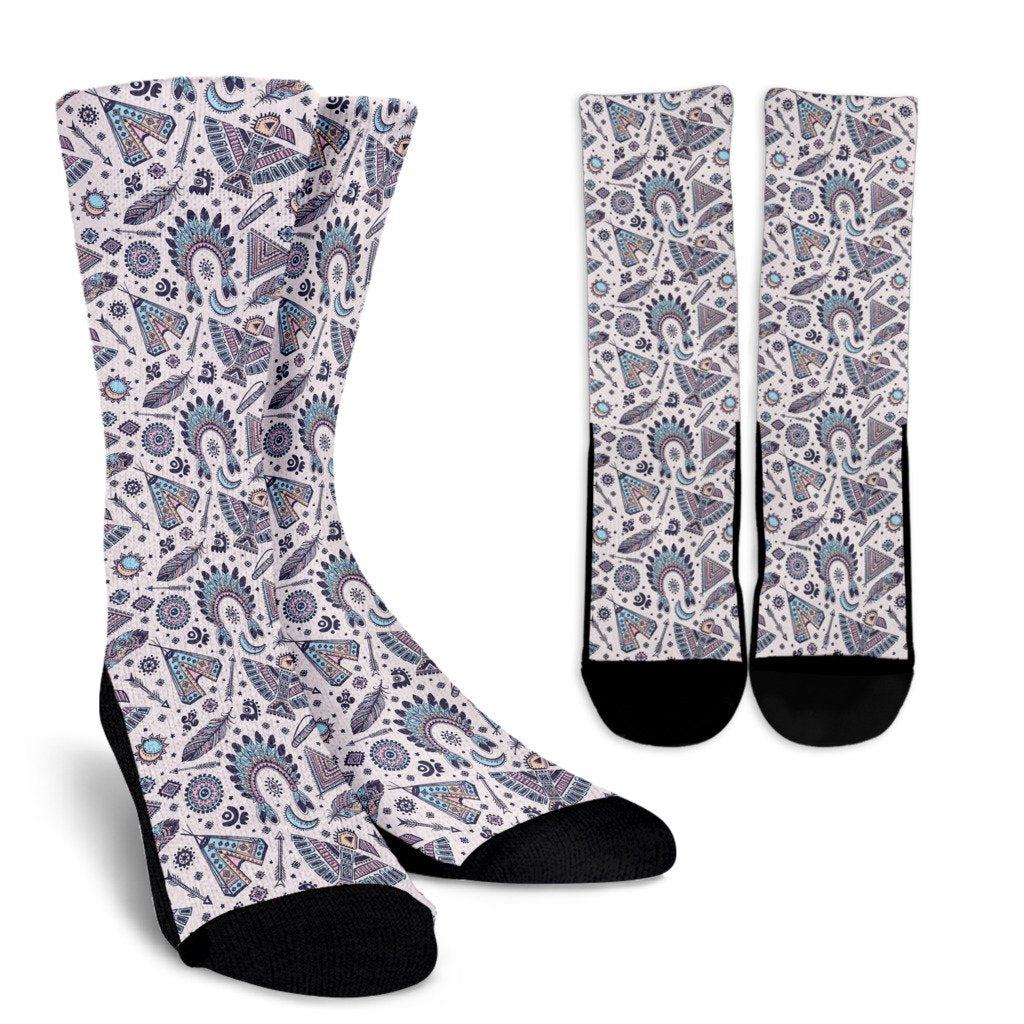 Eagles Native American Indian Symbol Crew Socks