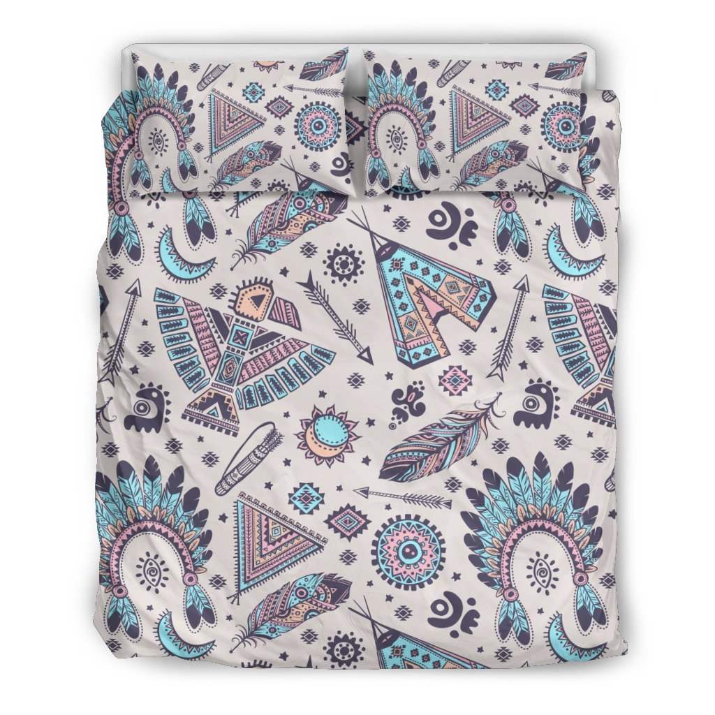 Eagles Native American Indian Symbol Duvet Cover Bedding Set