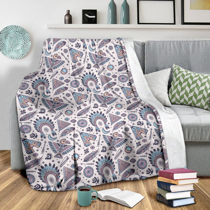 Eagles Native American Indian Symbol Fleece Blanket