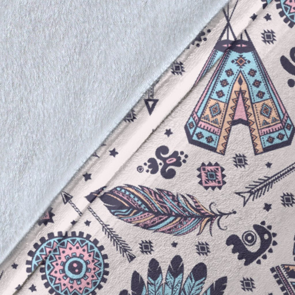 Eagles Native American Indian Symbol Fleece Blanket