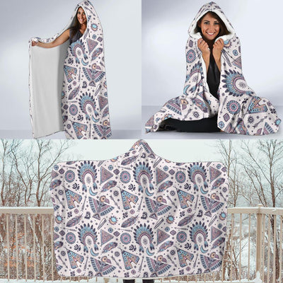 Eagles Native American Indian Symbol Hooded Blanket-JTAMIGO.COM